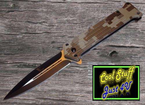 ARMY COVERT OPS KNIFE - WITH DIGITAL CAMO HANDLE / DAGGER DESIGN!!!